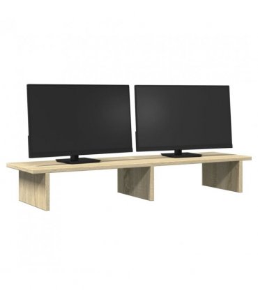 vidaXL Monitor Stand Sonoma Oak 100x27x15 cm Engineered Wood