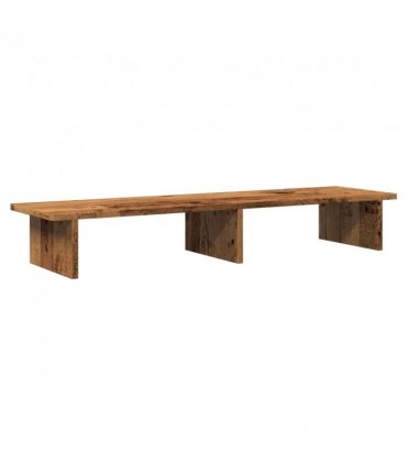 vidaXL Monitor Stand Old Wood 100x27x15 cm Engineered Wood