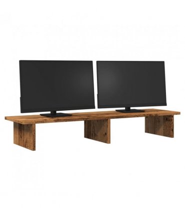 vidaXL Monitor Stand Old Wood 100x27x15 cm Engineered Wood