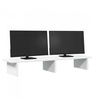 vidaXL Monitor Stand White 100x27x15 cm Engineered Wood