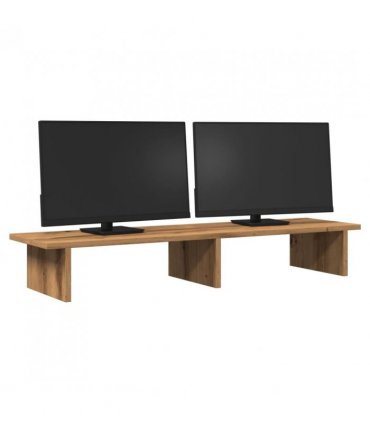 vidaXL Monitor Stand Artisian Oak 100x27x15 cm Engineered Wood