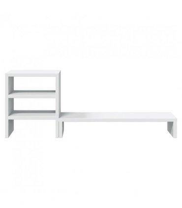 vidaXL Monitor Stand with Desk Organiser White Engineered Wood