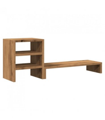 vidaXL Monitor Stand with Desk Organiser Artisian Oak Engineered Wood — Colour: artisan oak