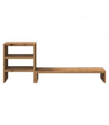 vidaXL Monitor Stand with Desk Organiser Artisian Oak Engineered Wood — Colour: artisan oak