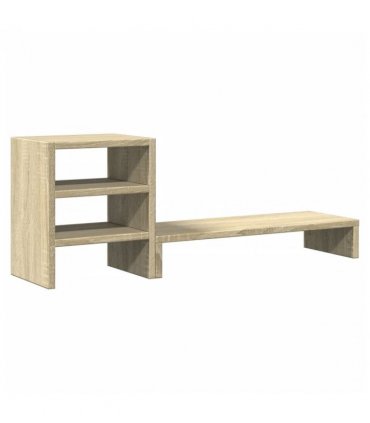 vidaXL Monitor Stand with Desk Organiser Sonoma Oak Engineered Wood