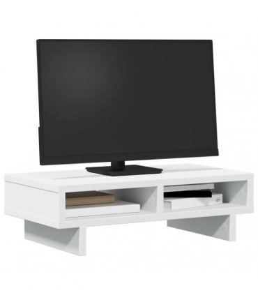 vidaXL Monitor Stand White 50x27x15 cm Engineered Wood — Size: 50 x 27 x 15 cm