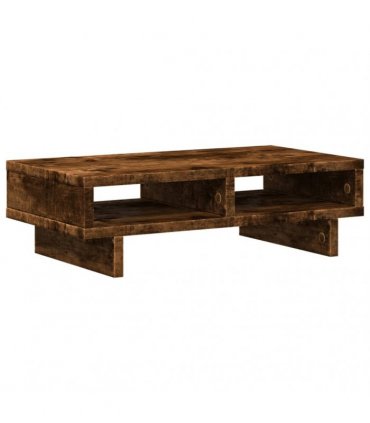 vidaXL Monitor Stand Smoked Oak 50x27x15 cm Engineered Wood — Size: 50 x 27 x 15 cm