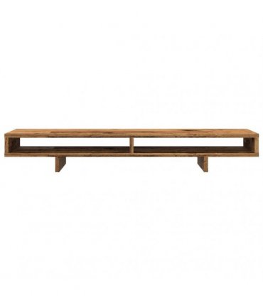 vidaXL Monitor Stand Old Wood 100x27x15 cm Engineered Wood — Size: 100 x 27 x 15 cm