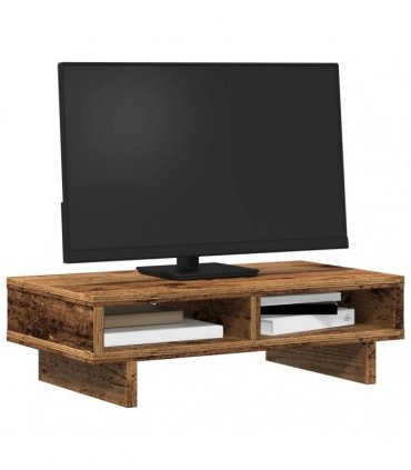 vidaXL Monitor Stand Old Wood 50x27x15 cm Engineered Wood — Size: 50 x 27 x 15 cm