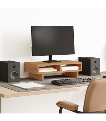 vidaXL Monitor Stand Artisian Oak 50x27x15 cm Engineered Wood — Size: 50 x 27 x 15 cm