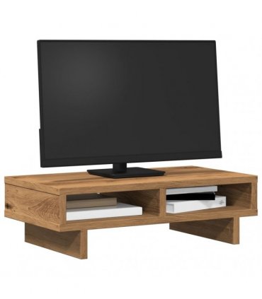 vidaXL Monitor Stand Artisian Oak 50x27x15 cm Engineered Wood — Size: 50 x 27 x 15 cm