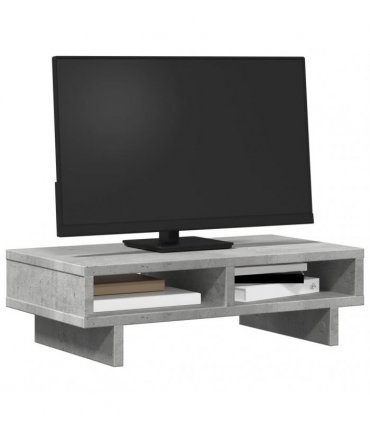 vidaXL Monitor Stand Concrete Grey 50x27x15 cm Engineered Wood — Size: 50 x 27 x 15 cm