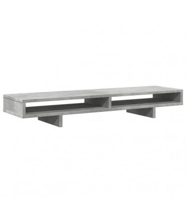 vidaXL Monitor Stand Concrete Grey 100x27x15 cm Engineered Wood — Size: 100 x 27 x 15 cm