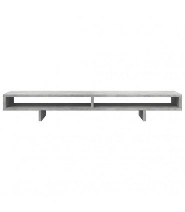 vidaXL Monitor Stand Concrete Grey 100x27x15 cm Engineered Wood — Size: 100 x 27 x 15 cm
