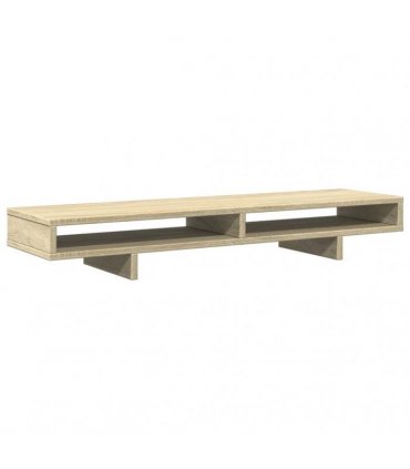 vidaXL Monitor Stand Sonoma Oak 100x27x15 cm Engineered Wood — Size: 100 x 27 x 15 cm