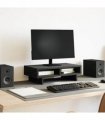 vidaXL Monitor Stand Black Oak 50x27x15 cm Engineered Wood — Size: 50 x 27 x 15 cm