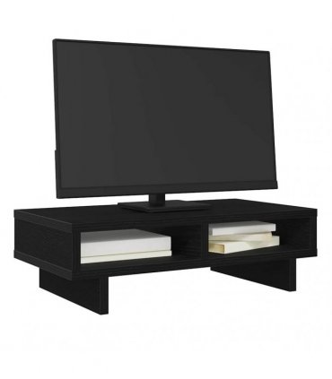 vidaXL Monitor Stand Black Oak 50x27x15 cm Engineered Wood — Size: 50 x 27 x 15 cm