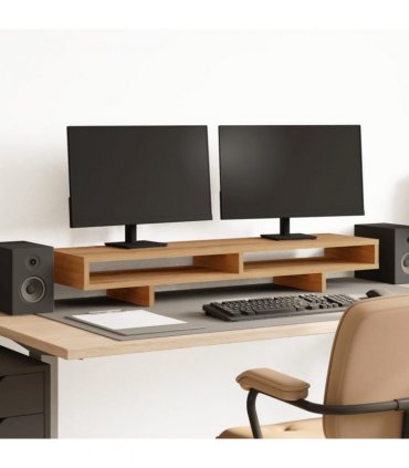 vidaXL Monitor Stand Artisian Oak 100x27x15 cm Engineered Wood — Colour: artisan oak, Size: 100 x 27 x 15 cm