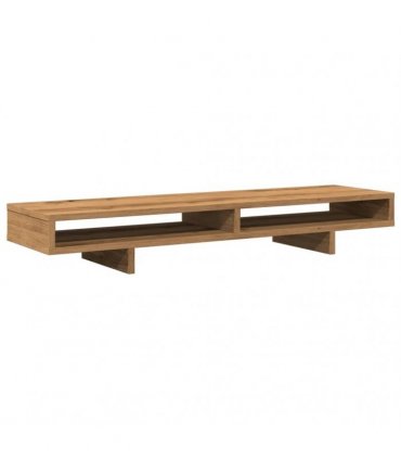 vidaXL Monitor Stand Artisian Oak 100x27x15 cm Engineered Wood — Colour: artisan oak, Size: 100 x 27 x 15 cm