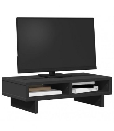 vidaXL Monitor Stand Black 50x27x15 cm Engineered Wood — Size: 50 x 27 x 15 cm