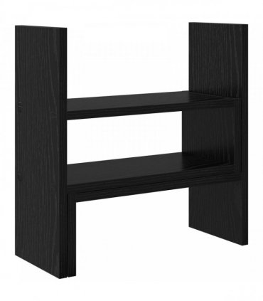 vidaXL Monitor Desk Stand Black Oak 40 x 17x 41 cm Engineered Wood