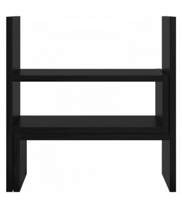 vidaXL Monitor Desk Stand Black Oak 40 x 17x 41 cm Engineered Wood
