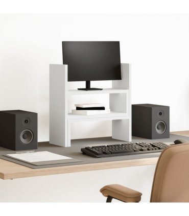 vidaXL Desk Organiser Adjustable White 40x17x41 cm Engineered Wood