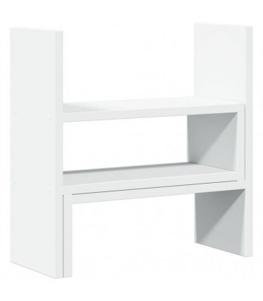 vidaXL Desk Organiser Adjustable White 40x17x41 cm Engineered Wood