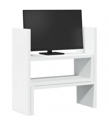 vidaXL Desk Organiser Adjustable White 40x17x41 cm Engineered Wood