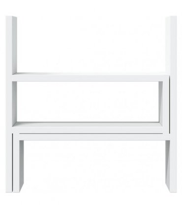 vidaXL Desk Organiser Adjustable White 40x17x41 cm Engineered Wood