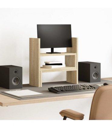 vidaXL Desk Organiser Adjustable Sonoma Oak 40x17x41 cm Engineered Wood