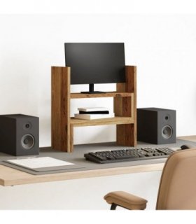 vidaXL Desk Organiser Adjustable Old Wood 40x17x41 cm Engineered Wood