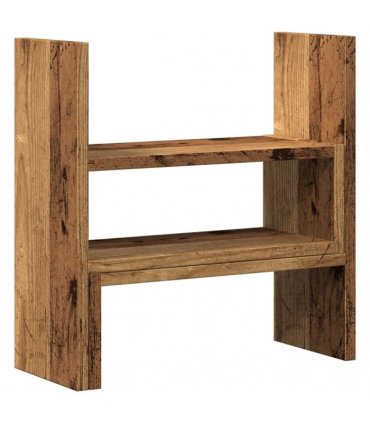 vidaXL Desk Organiser Adjustable Old Wood 40x17x41 cm Engineered Wood