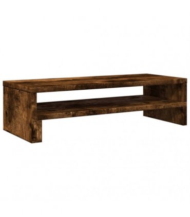 vidaXL Monitor Stand Smoked Oak 54x22x15 cm Engineered Wood