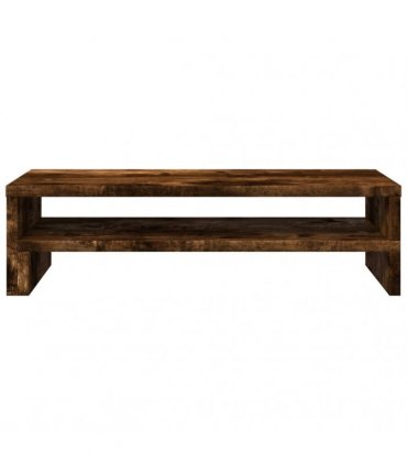 vidaXL Monitor Stand Smoked Oak 54x22x15 cm Engineered Wood