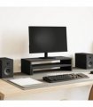vidaXL Monitor Stand Black Oak 54x22x15 cm Engineered Wood