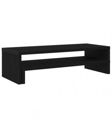 vidaXL Monitor Stand Black Oak 54x22x15 cm Engineered Wood