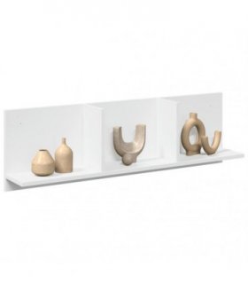 vidaXL Wall Cabinet 100x16.5x30 cm White Engineered Wood — Size: 100 x 16.5 x 30 cm