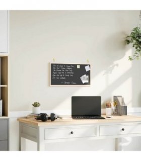 vidaXL Chalkboard with Solid Pine Wood Frame Black 60x30 cm — Size: 60 x 30 cm