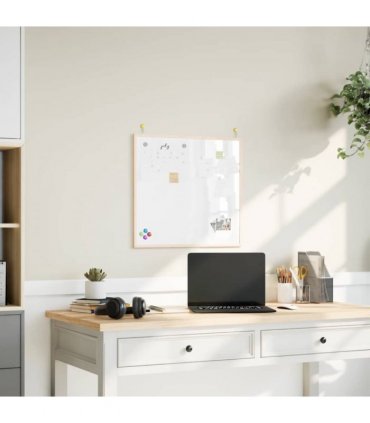vidaXL Magnetic Whiteboard with Solid Pine Wood Frame 60x55 cm — Size: 60 x 55 cm