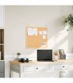 vidaXL Cork Board with Solid Pine Wood Frame 60x55 cm — Size: 60 x 55 cm