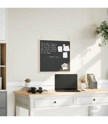 vidaXL Chalkboard with Solid Pine Wood Frame Black 60x55 cm — Size: 60 x 55 cm