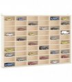 vidaXL Wooden Collector's Display Case with 60 Compartments 60x4.5x40.5cm — Size: 60 x 4.5 x 40.5 cm