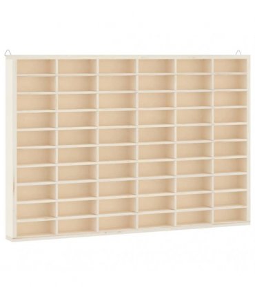 vidaXL Wooden Collector's Display Case with 60 Compartments 60x4.5x40.5cm — Size: 60 x 4.5 x 40.5 cm