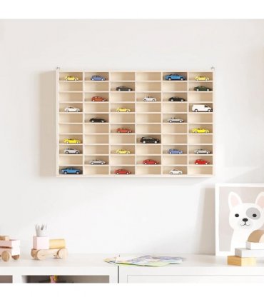 vidaXL Wooden Collector's Display Case with 60 Compartments 60x4.5x40.5cm — Size: 60 x 4.5 x 40.5 cm
