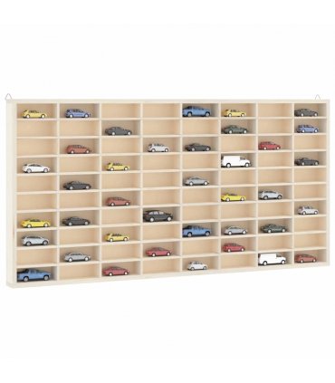 vidaXL Wooden Collector's Display Case with 80 Compartments 80x4.5x40.5cm — Size: 80 x 4.5 x 40.5 cm