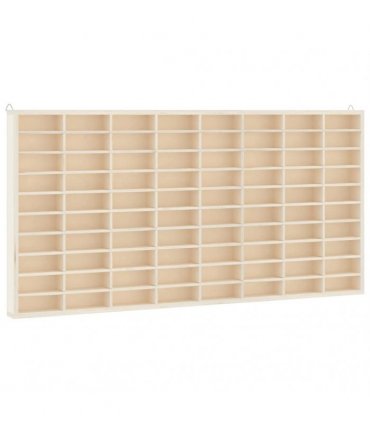vidaXL Wooden Collector's Display Case with 80 Compartments 80x4.5x40.5cm — Size: 80 x 4.5 x 40.5 cm