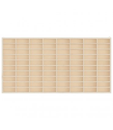 vidaXL Wooden Collector's Display Case with 80 Compartments 80x4.5x40.5cm — Size: 80 x 4.5 x 40.5 cm