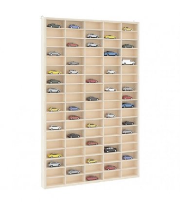vidaXL Wooden Collector's Display Case with 90 Compartments 50.5x4.5x79cm — Size: 50.5 x 4.5 x 79 cm