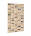 vidaXL Wooden Collector's Display Case with 90 Compartments 50.5x4.5x79cm — Size: 50.5 x 4.5 x 79 cm